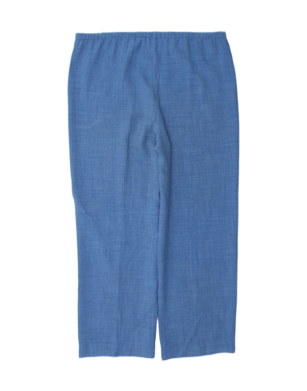 Calça feminina reta casual Marks & Spencer Reino Unido 14 grande W36 L28 azul