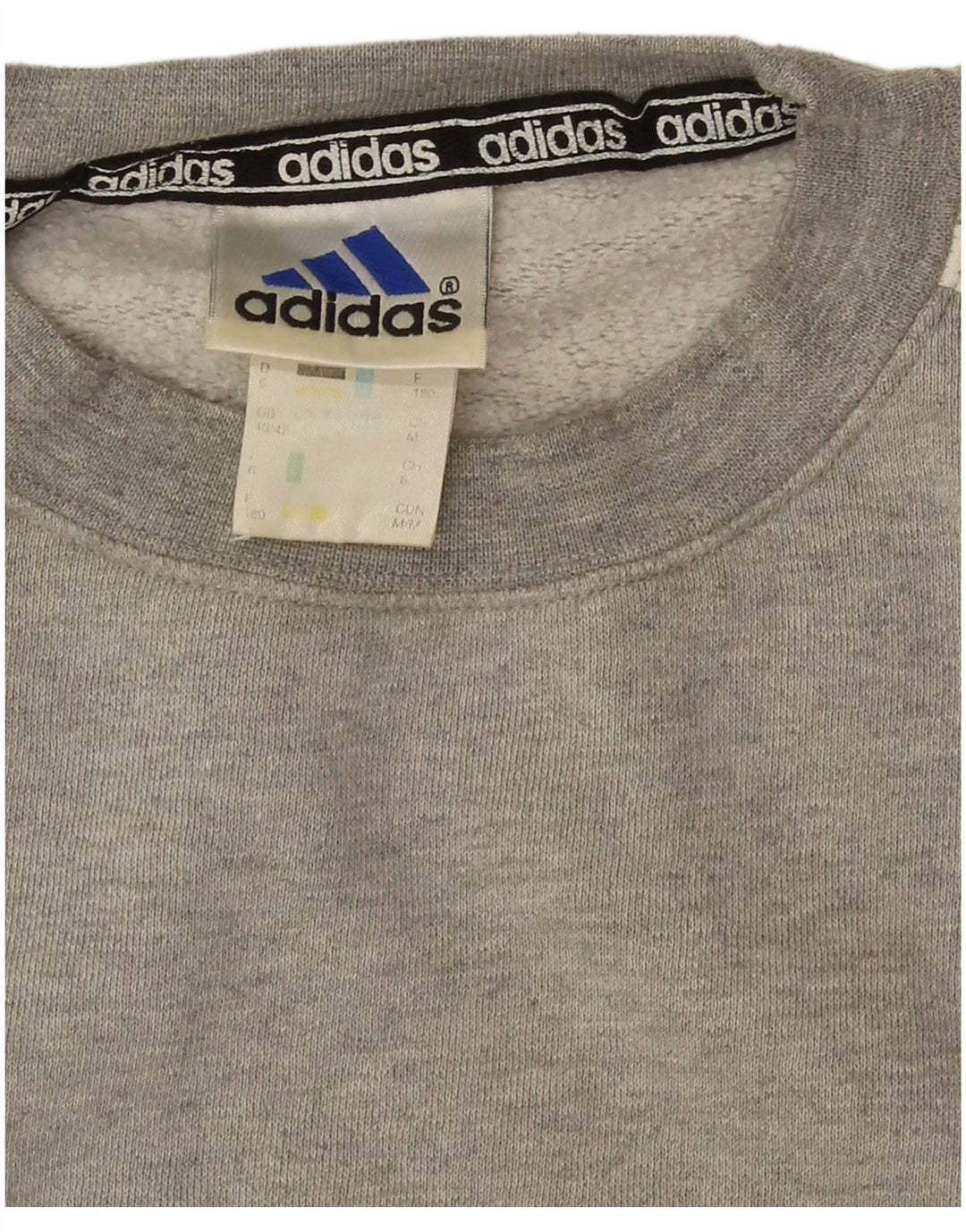 Adidas Mens Moletom Jumper UK 40/42 Cinza Médio