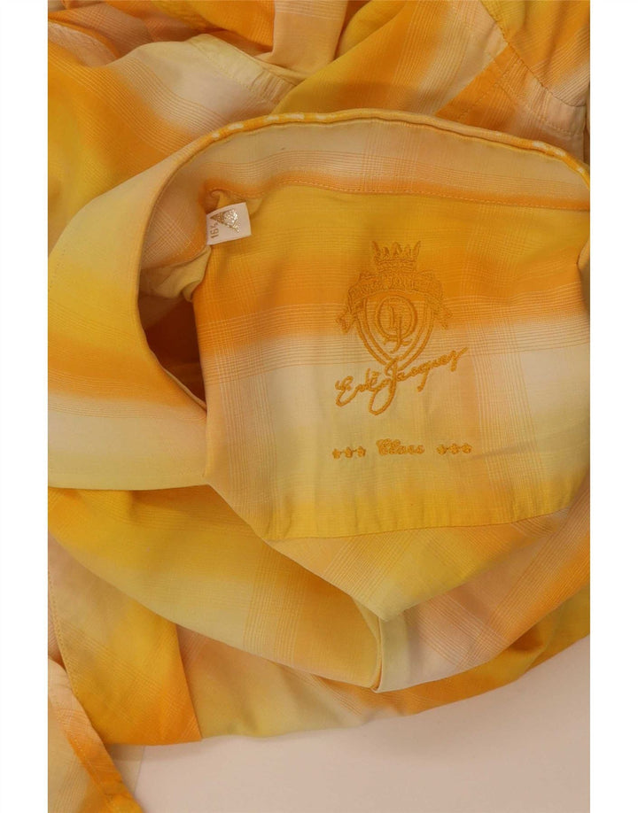 Camisa masculina Allora tamanho 42 grande xadrez amarelo