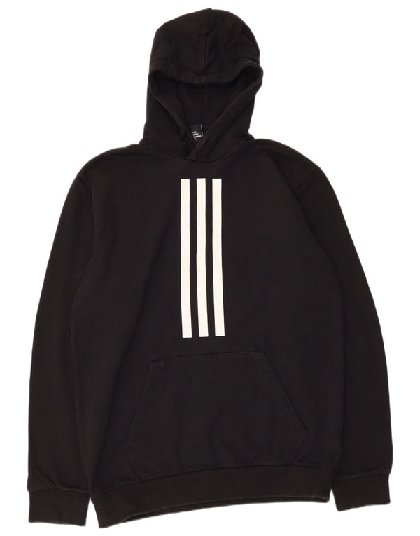 ADIDAS Mens Hoodie Jumper Médio Algodão Preto