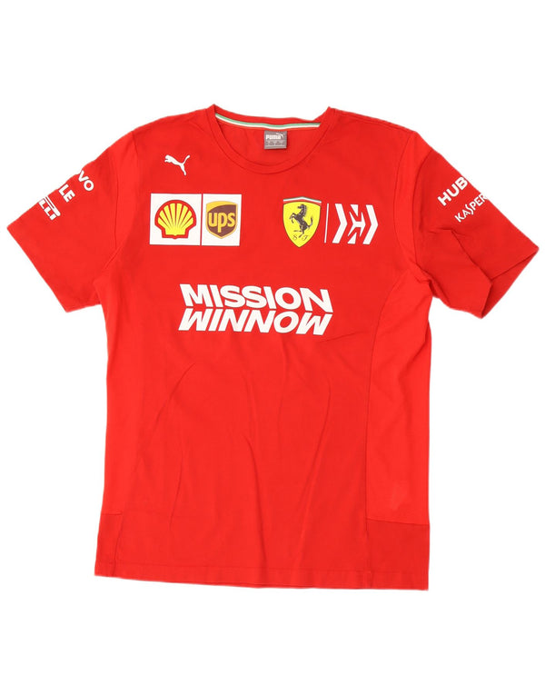 Camiseta Puma Feminina Ferrari Graphic Top UK 16 Grande Algodão Vermelho