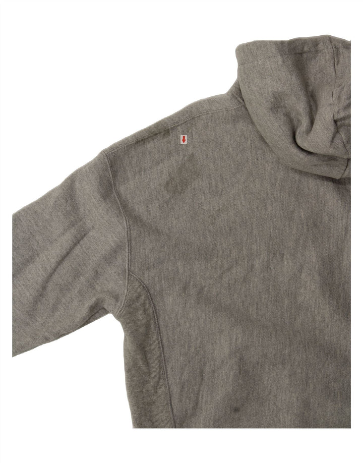 CHAMPION Womens Graphic Hoodie Jumper UK 14 Medium Grey Cotton Vintage Champion and Second-Hand Champion from Messina Hembry 