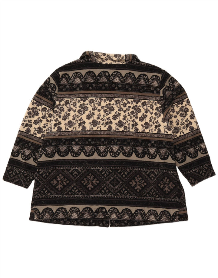 Jaqueta de lã masculina vintage UK 40 grande cinza Fair Isle