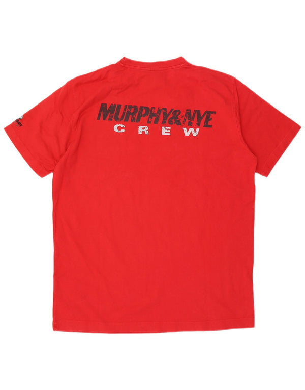 Camiseta gráfica masculina Murphy & Nye Top 2XL algodão vermelho