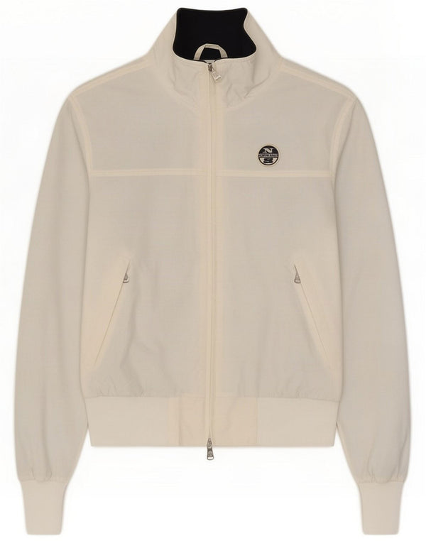 North Sails Mens Bomber Jacket UK 36 Small White Polyamide