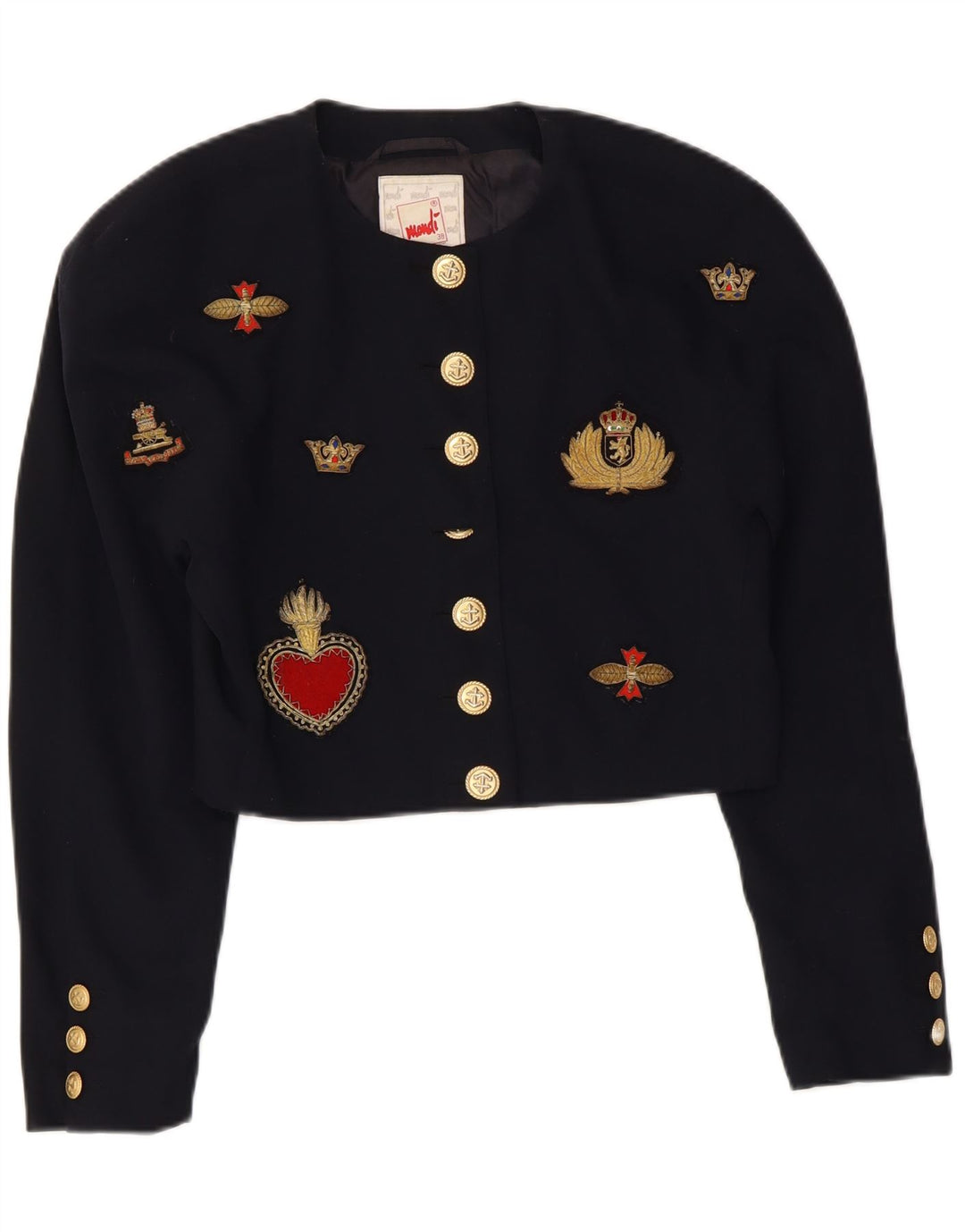 Jaqueta feminina Mondi Crop Graphic Bolero EU 38 Médio Azul Marinho