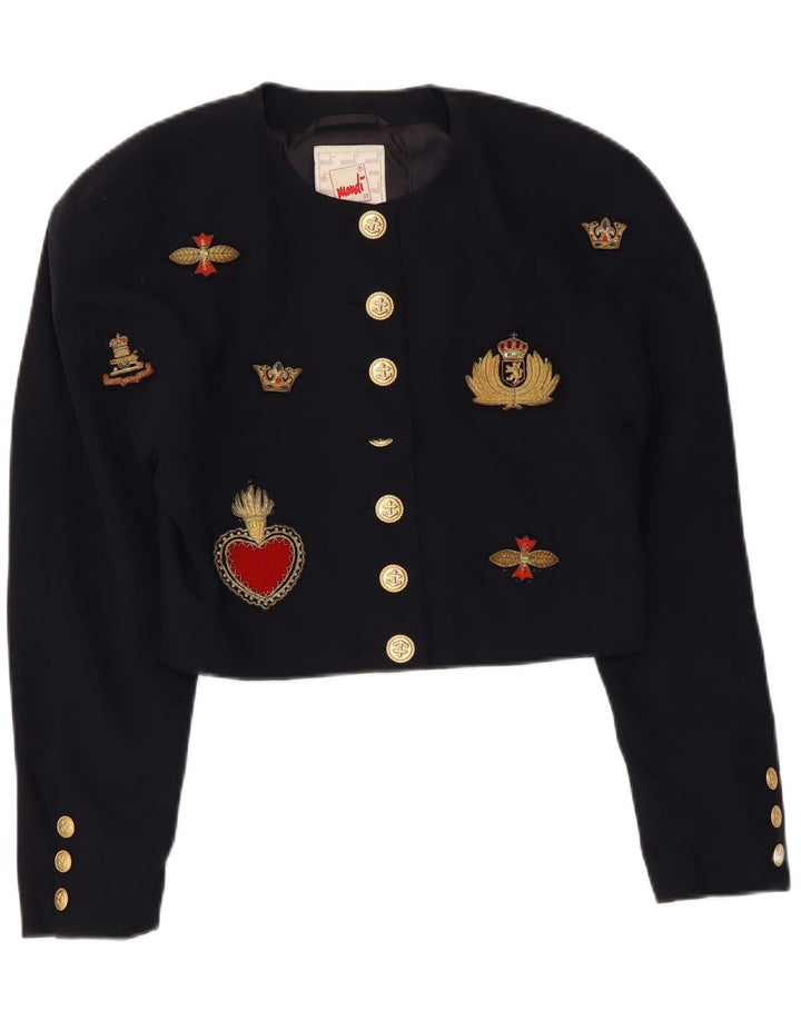 Jaqueta feminina Mondi Crop Graphic Bolero EU 38 Médio Azul Marinho