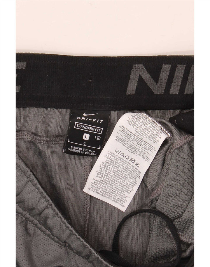 Shorts esportivos masculinos Nike Dri Fit Standard grande cinza colorblock poliéster
