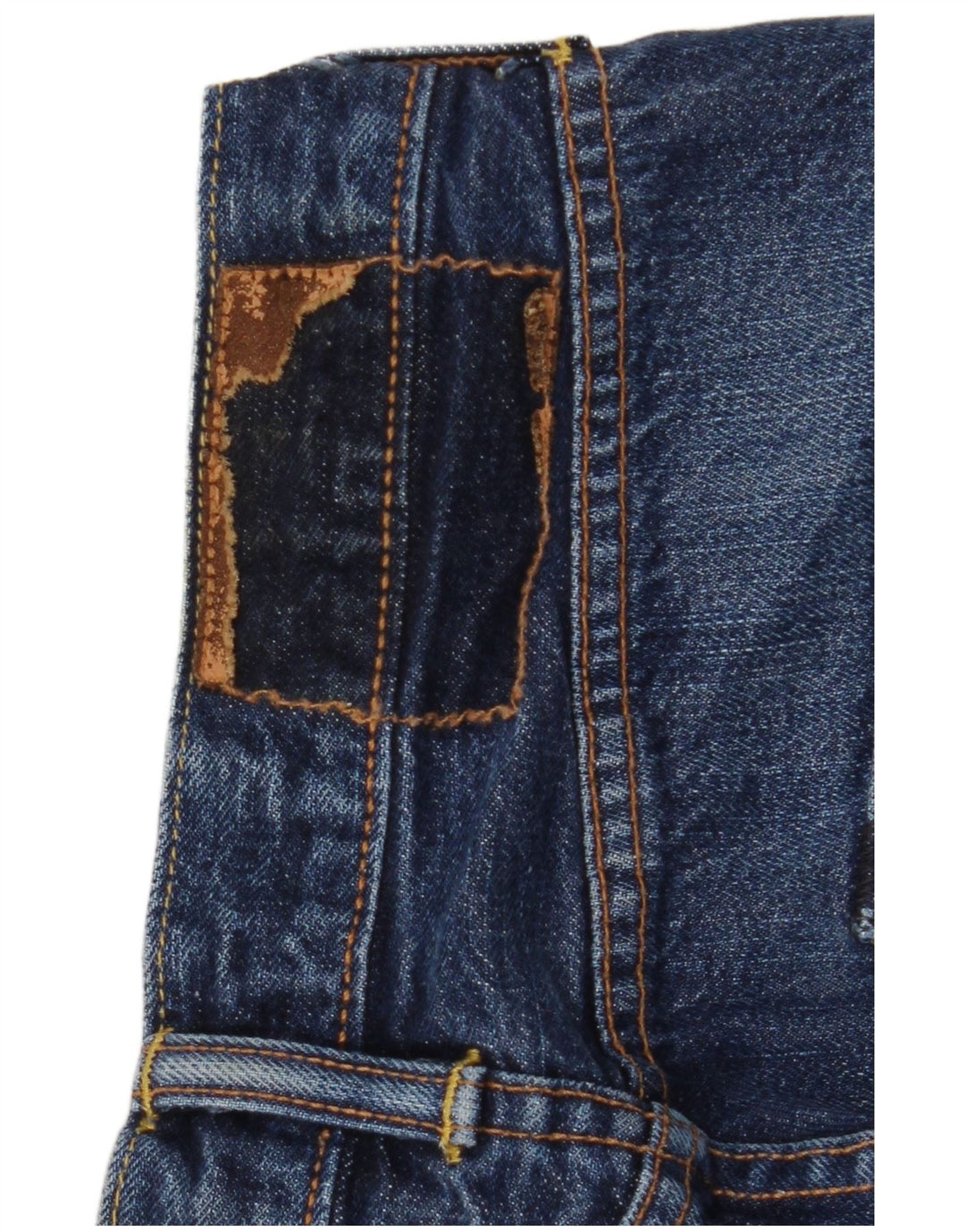 Jeans retos masculinos Levi's W28 L32 algodão azul marinho