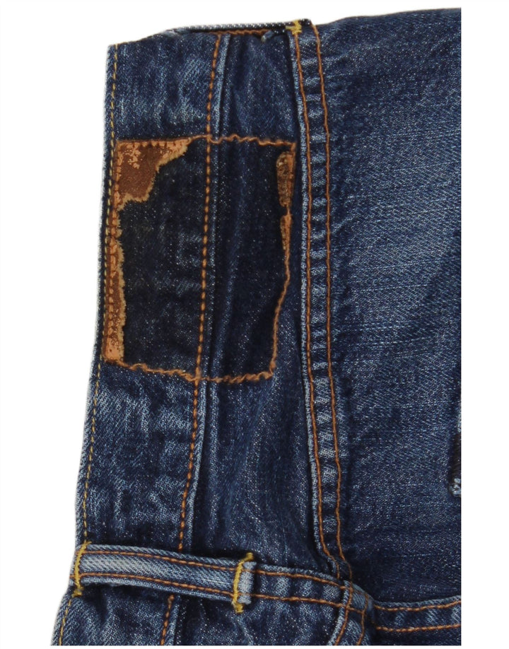 Jeans retos masculinos Levi's W28 L32 algodão azul marinho