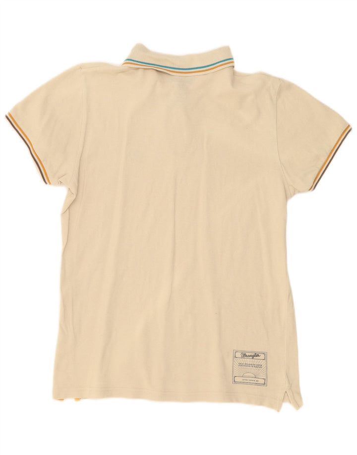 Camisa polo masculina Wrangler XL algodão bege