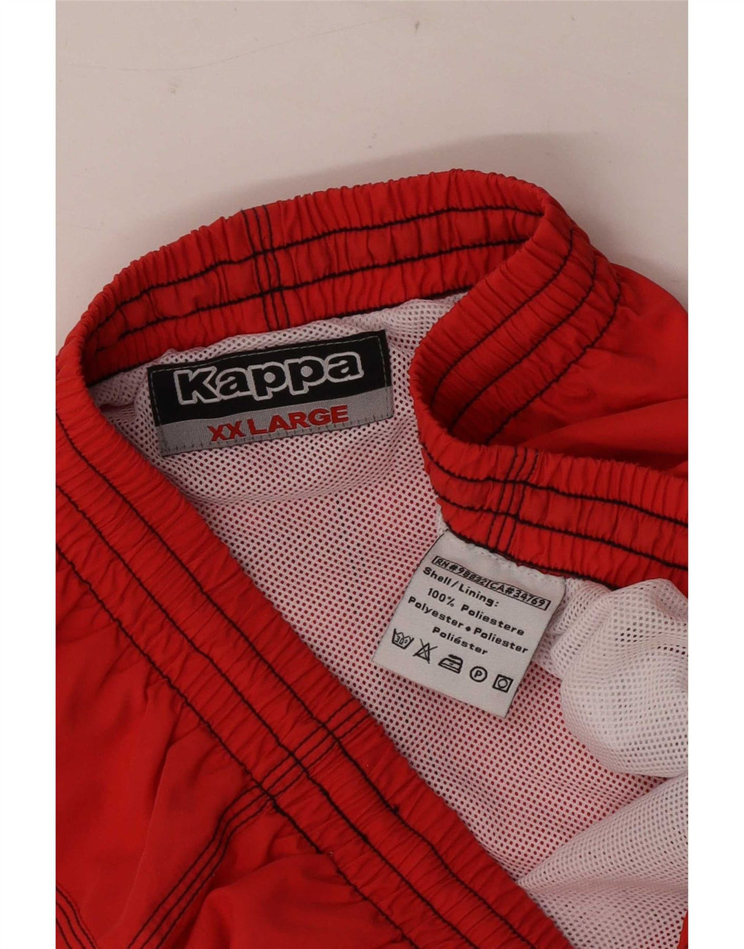 Shorts de natação masculino Kappa 2XL poliéster vermelho