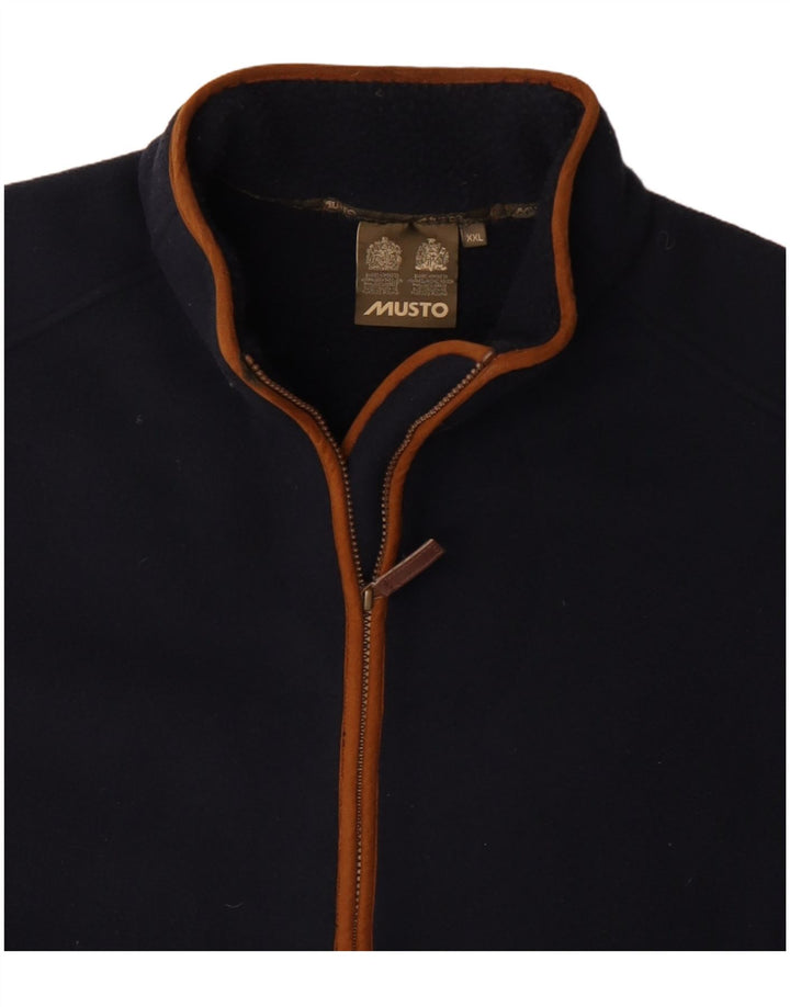 Musto Mens Fleece Gilet UK 44 2XL Poliéster Azul Marinho
