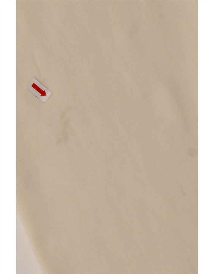 Suéter masculino REEBOK solto com zíper e gola em algodão branco médio