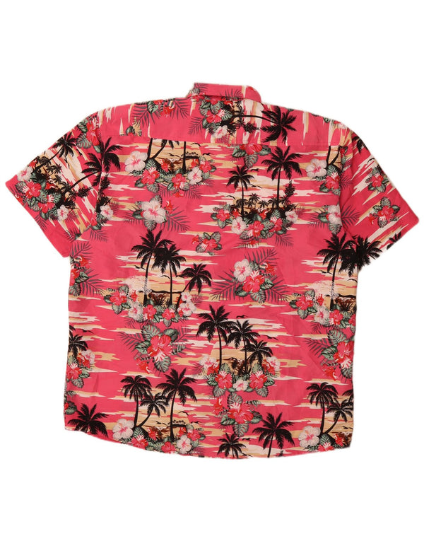 Camisa masculina havaiana de manga curta Lowes XL rosa floral poliéster