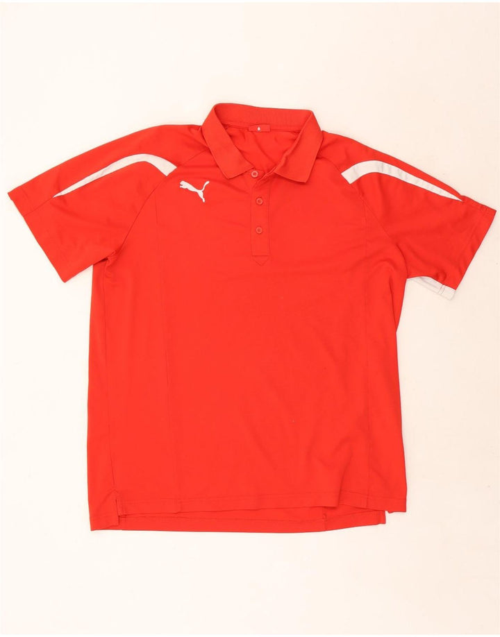 Camisa polo masculina Puma 2XL vermelha colorblock