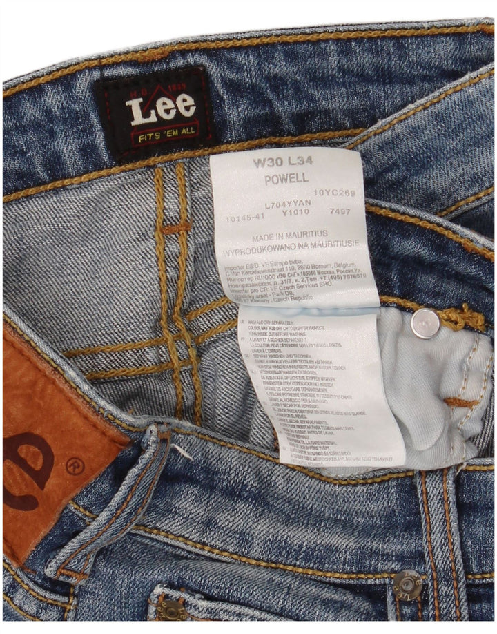 Lee Womens Powell Slim Jeans W30 L34 Azul Algodão
