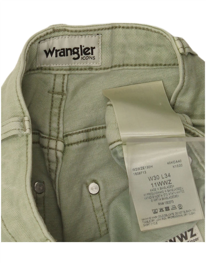 Calça feminina reta casual WRANGLER W30 L27 algodão verde