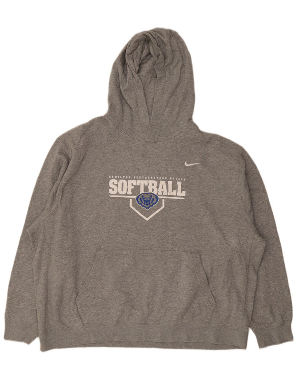 Moletom com capuz gráfico Nike Hamilton Football masculino 3XL algodão cinza
