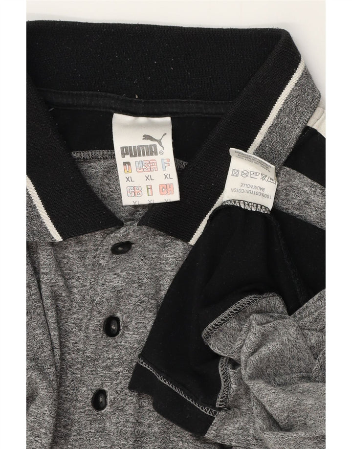 Camisa polo masculina PUMA XL cinza colorblock algodão