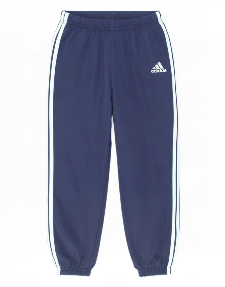 Adidas meninos calças de treino joggers 3-4 anos azul marinho poliéster