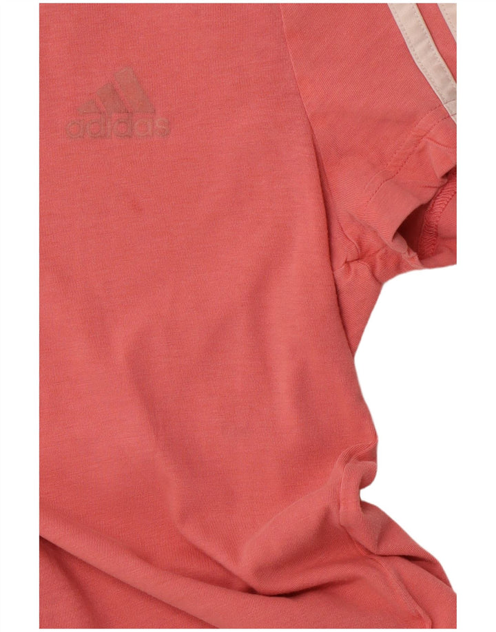 Camiseta Adidas Menina 9-10 Anos Algodão Rosa