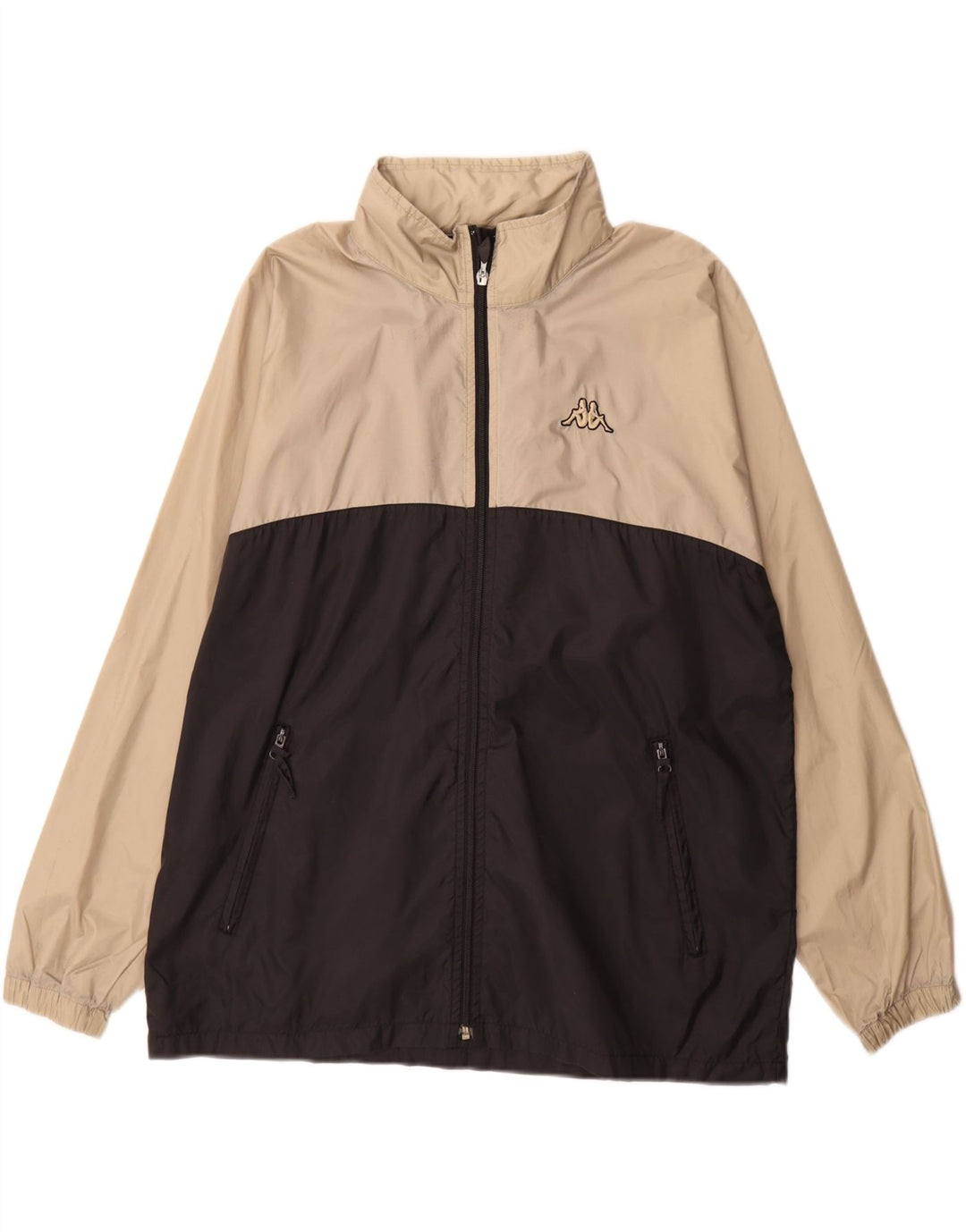 Jaqueta masculina Kappa Zip Rain UK 38 Medium Beige Colourblock Nylon