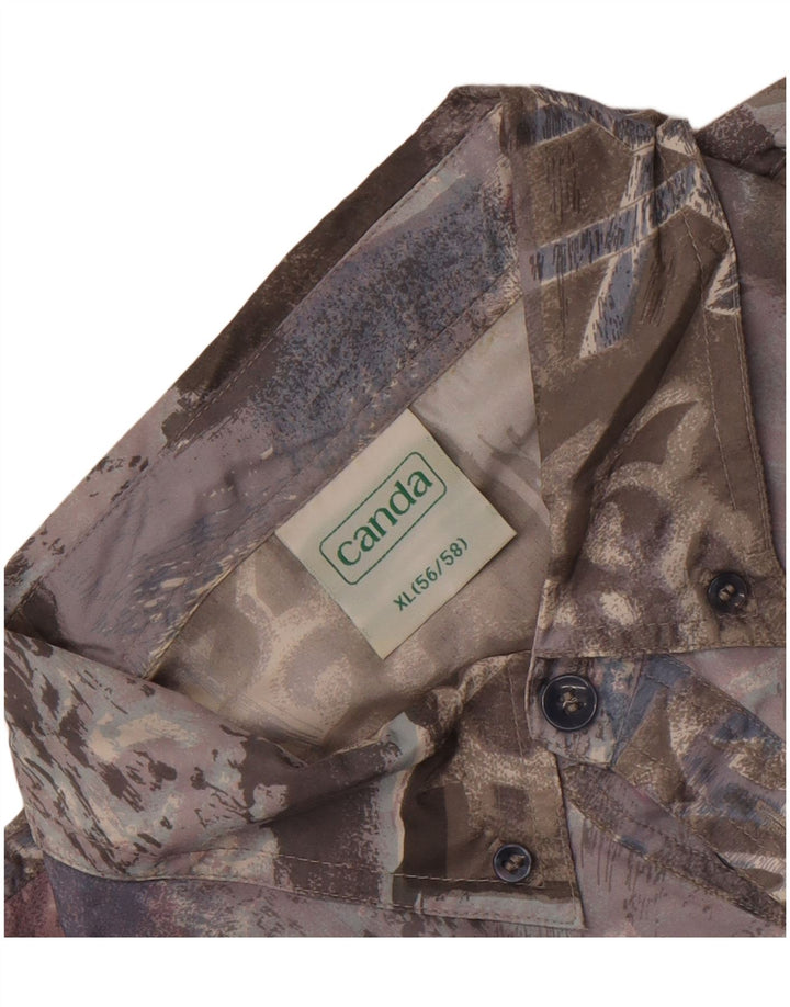 Camisa pulôver masculina de manga curta Canda IT 56/58 XL patchwork multicolorido