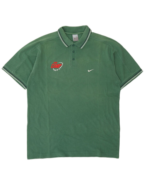 Nike Mens Polo Shirt UK 45/47 XL Green Cotton