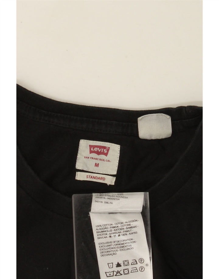 Camiseta masculina LEVI'S Standard Fit Top médio algodão preto