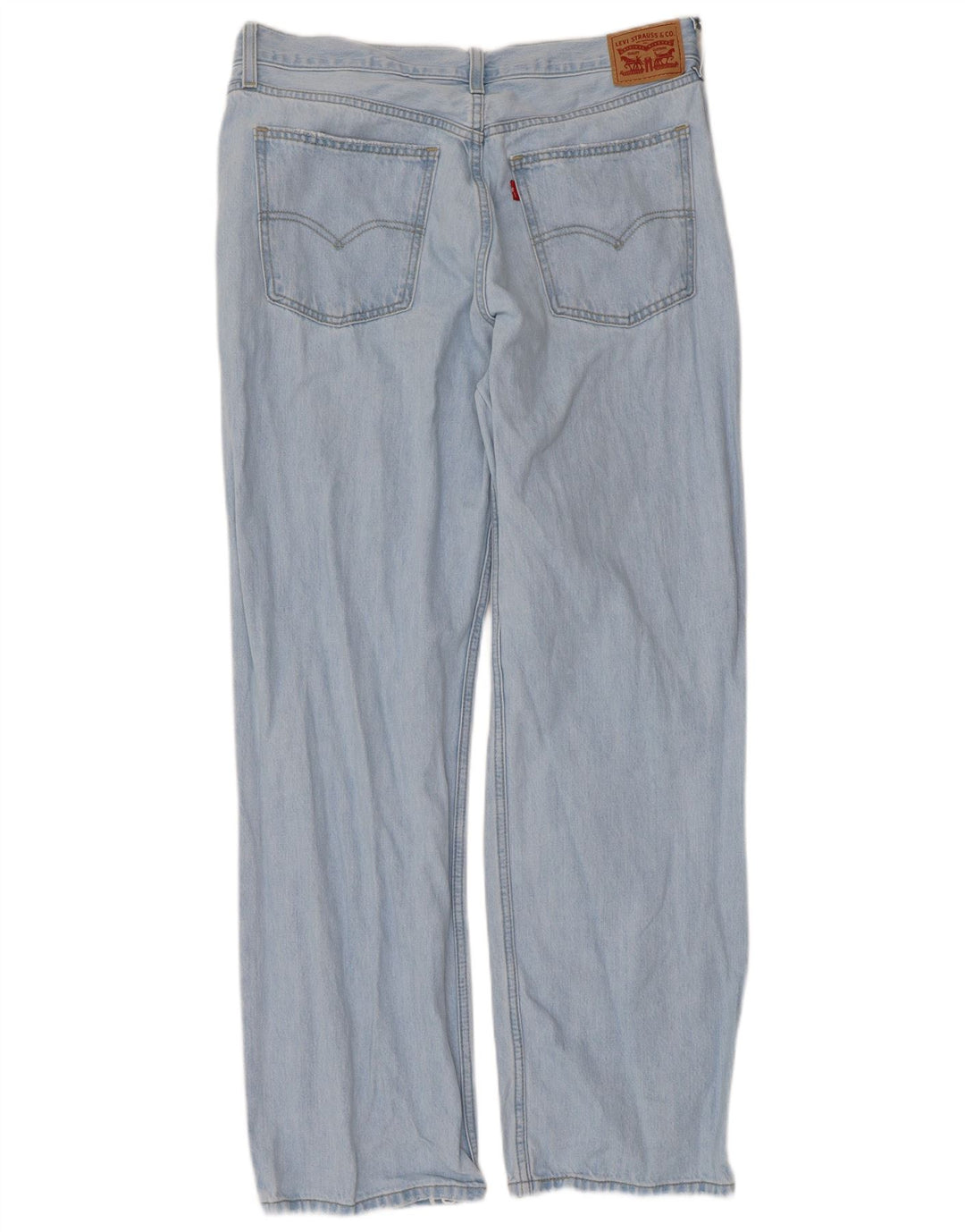 Calça jeans reta masculina Levi's desgastada W36 L30 azul