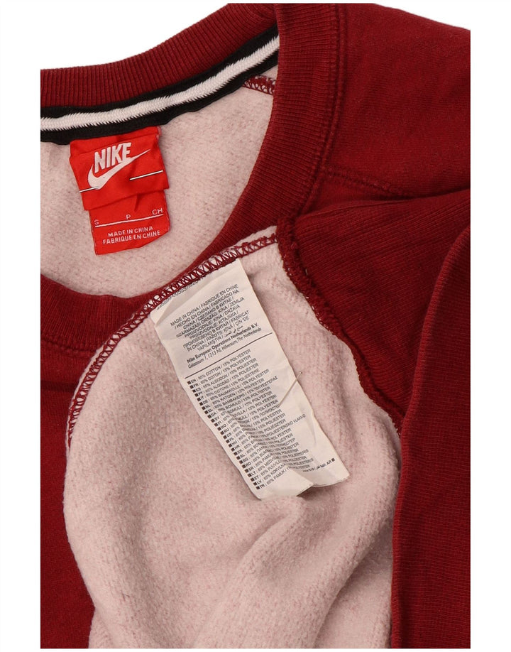 Nike Mens Moletom Jumper Pequeno Algodão Vermelho