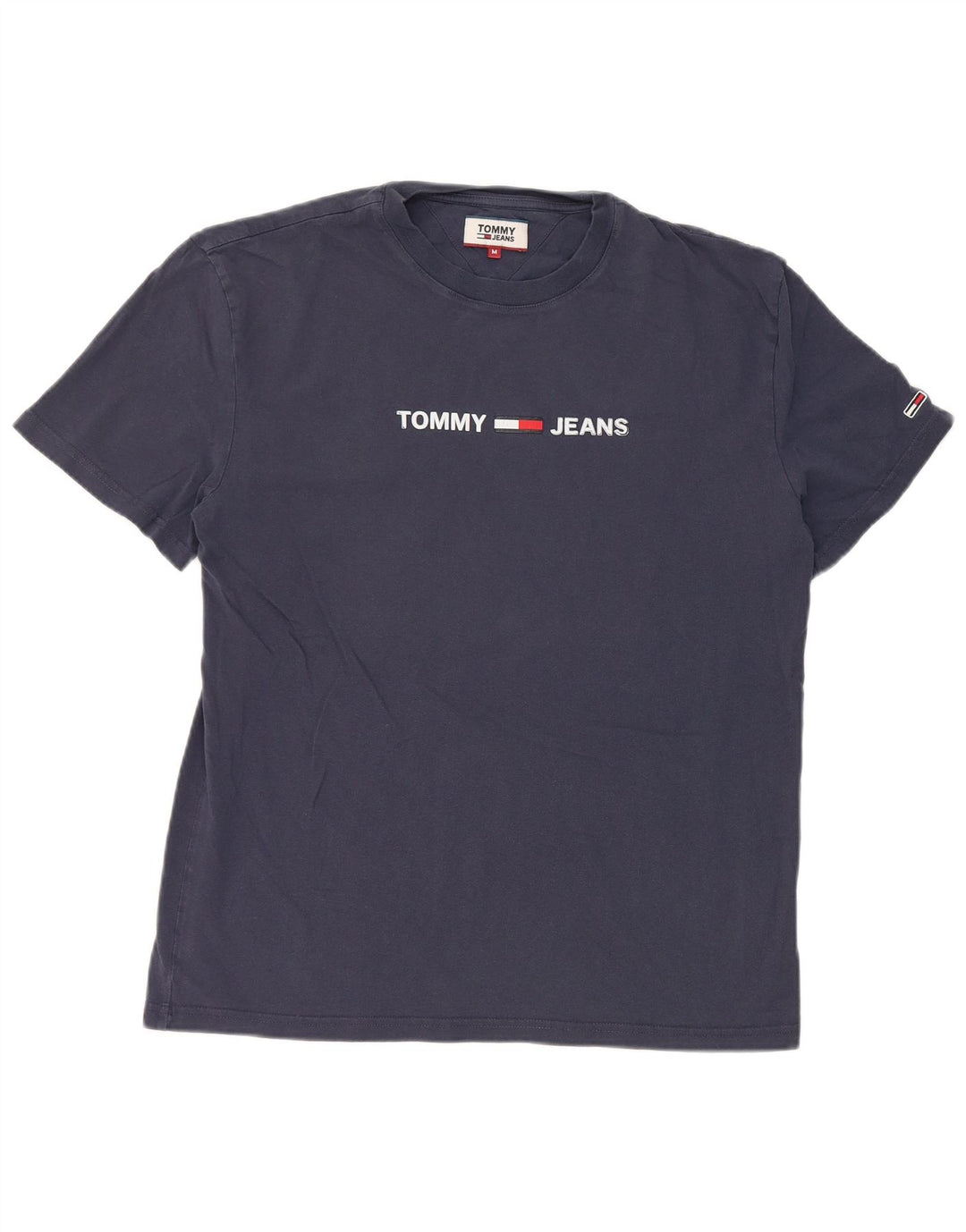 Tommy Hilfiger Camiseta masculina gráfica Top Médio Azul Marinho