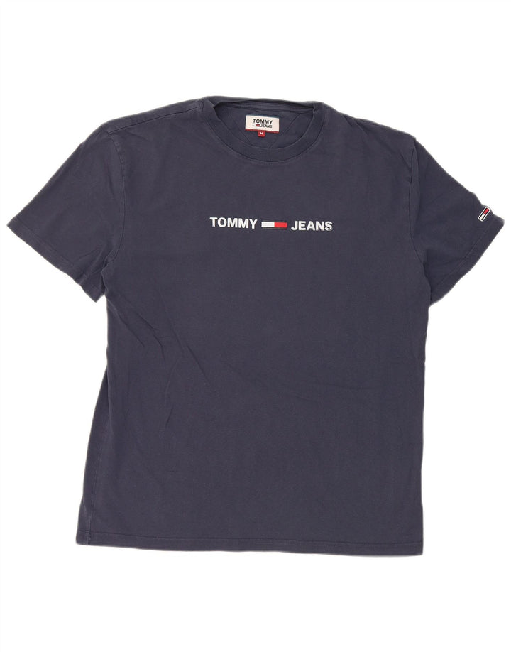 Tommy Hilfiger Camiseta masculina gráfica Top Médio Azul Marinho