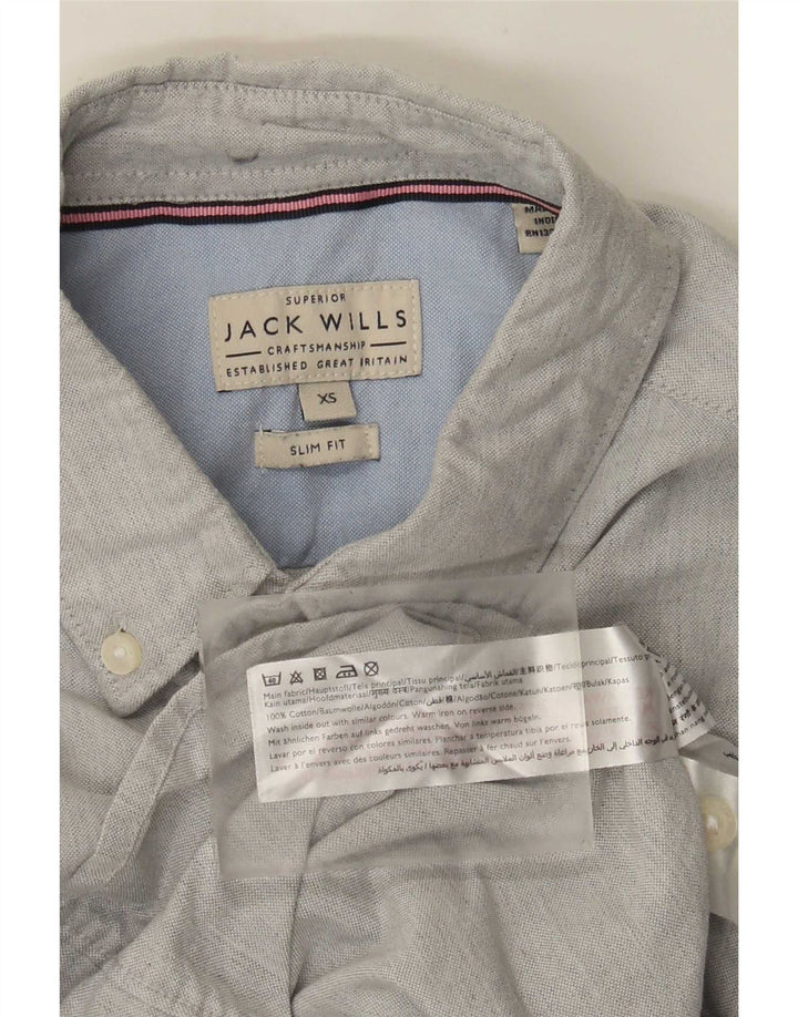 Camisa masculina slim fit Jack Wills XS algodão cinza