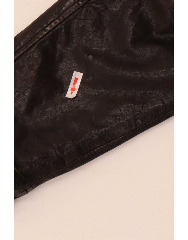 Jaqueta bomboogie masculina de couro Racer Reino Unido 42 XL couro marrom