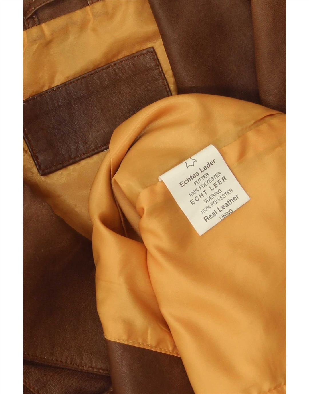 Jaqueta blazer feminina vintage de couro com 1 botão Reino Unido 10 pequena marrom