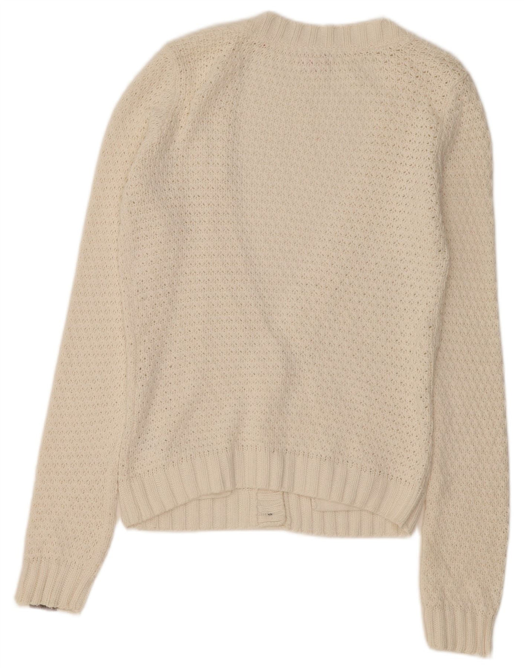 Suéter cardigã feminino O'NEILL Reino Unido 14 algodão branco médio