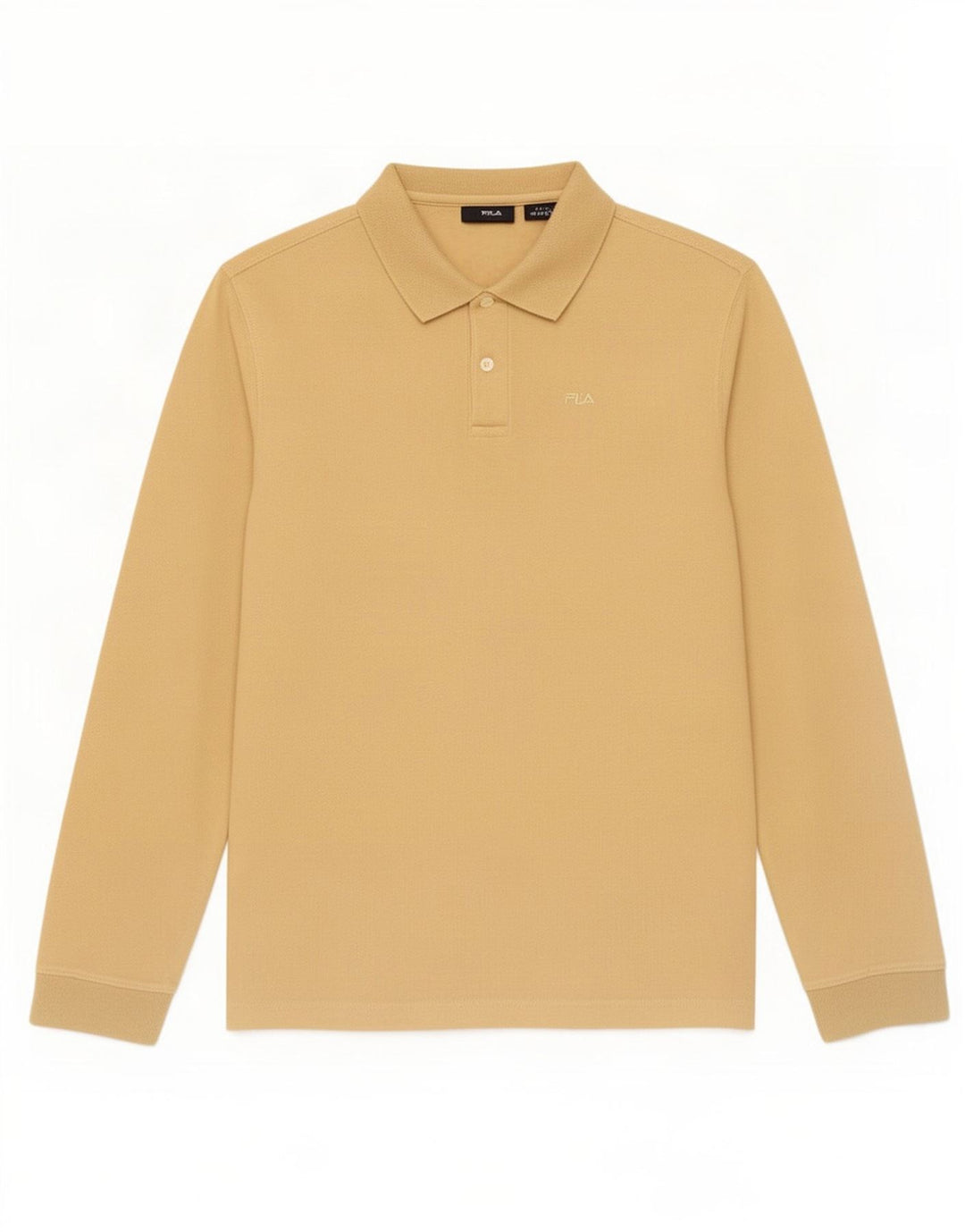 Polo masculino Fila de manga comprida médio bege