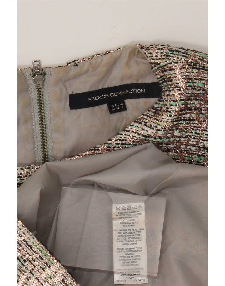 Vestido bainha sem mangas feminino French Connection Reino Unido 10 pequeno multicolorido