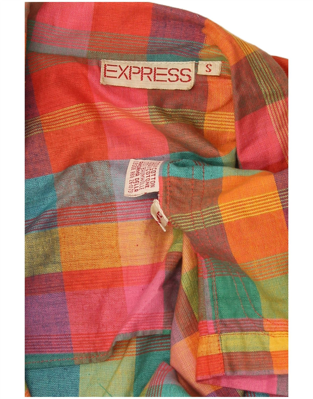 Jaqueta Blazer Feminina Express com 1 Botão Reino Unido 10 Pequena Xadrez Multicolorida