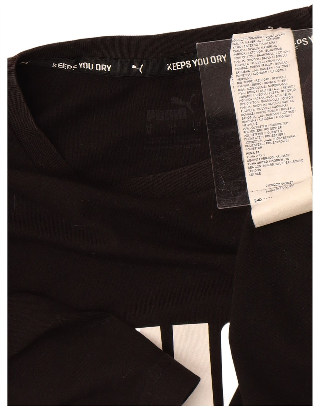 Camiseta masculina PUMA Graphic Top médio algodão preto