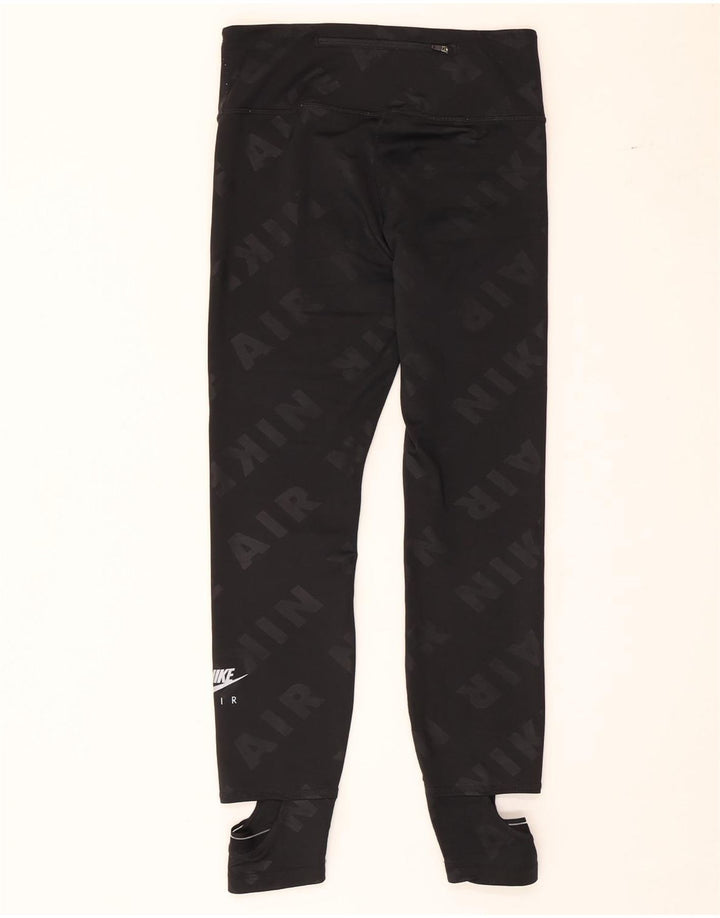 Leggings Nike Femininas Graphic Crop UK 12 Médio Preto Poliéster