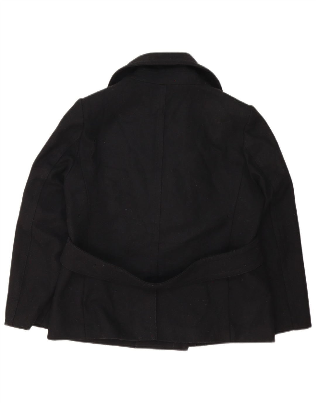 Casaco feminino duplo breasted Gap Reino Unido 14 lã azul marinho médio