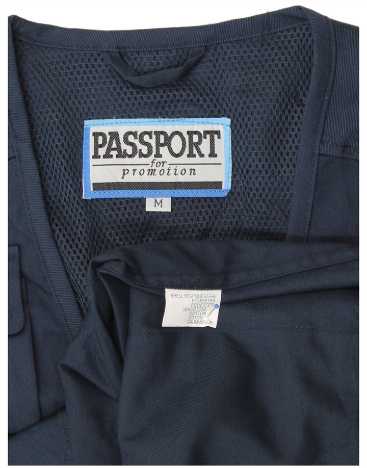 Passport Mens Utility Gilet UK 38 poliéster azul marinho médio