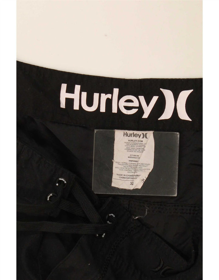 Shorts de natação masculino Hurley poliéster preto médio