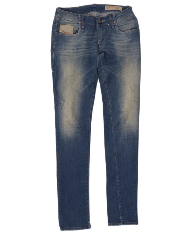 DIESEL Feminino Grupee Super Skinny Jeans W26 L33 Azul Algodão