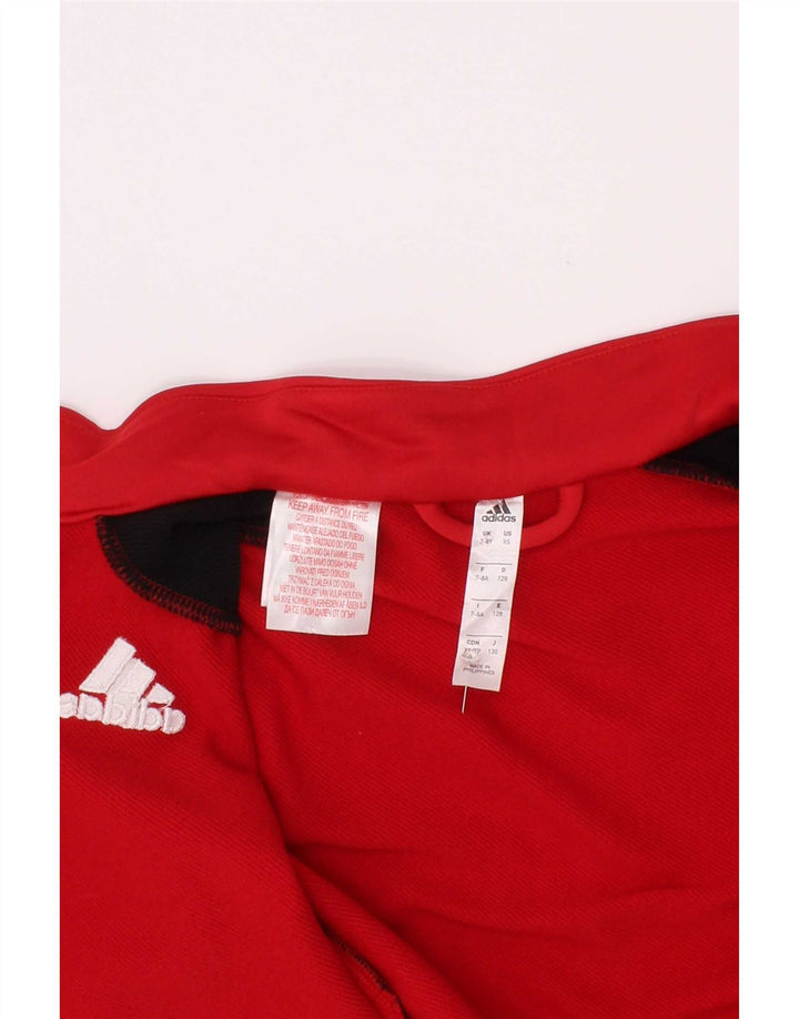 Jaqueta Adidas Meninos Treino Top 7-8 Anos Vermelho Colorblock Poliéster