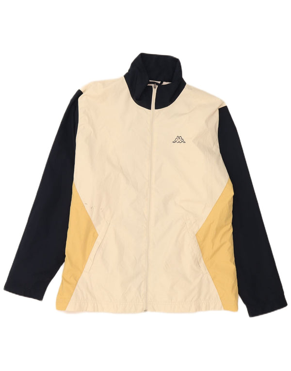 Jaqueta feminina Kappa UK 18 XL bege colorblock poliéster