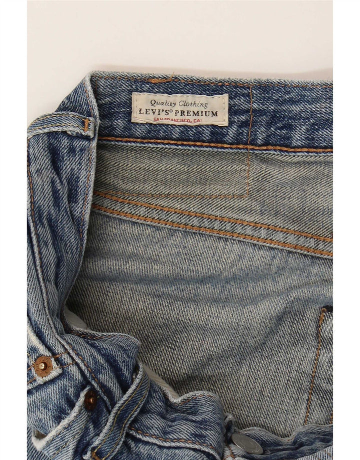 Calça jeans slim masculina Levi's desgastada W34 L35 azul